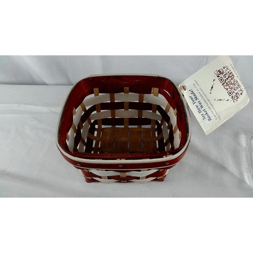 Longaberger Candy Cane Square Gift Basket Set -‎ NEW